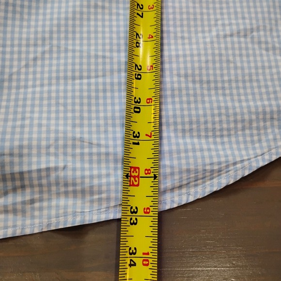 Columbia PFG Shirt Mens 4XL Big Blue Gingham Omni Shade Short Sleeve Fishing - Picture 10 of 14